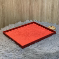 Khay Trưng Bày Dây Chuyền Trang Sức Vải Nhung Lụa Size 35x27x2cm (Không nắp)